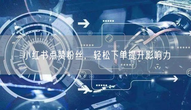 小红书点赞粉丝，轻松下单提升影响力