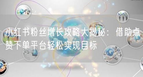 小红书粉丝增长攻略大揭秘：借助点赞下单平台轻松实现目标