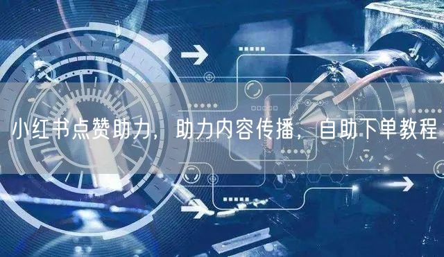 小红书点赞助力，助力内容传播，自助下单教程