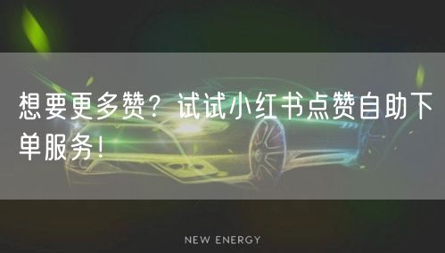 想要更多赞？试试小红书点赞自助下单服务！