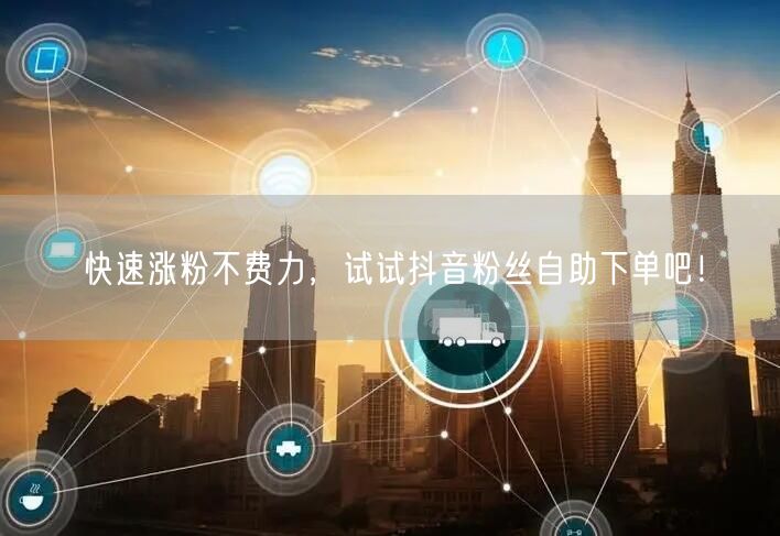快速涨粉不费力，试试抖音粉丝自助下单吧！