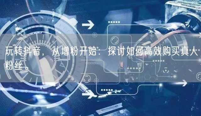 玩转抖音，从增粉开始：探讨如何高效购买真人粉丝。