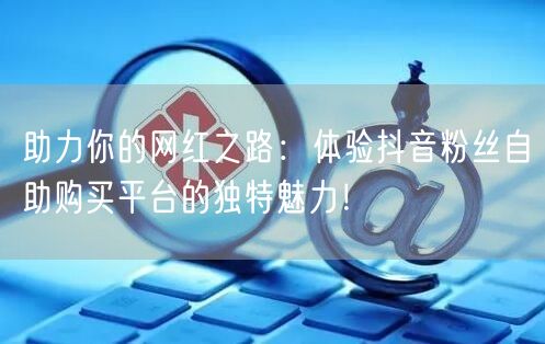 助力你的网红之路：体验抖音粉丝自助购买平台的独特魅力！