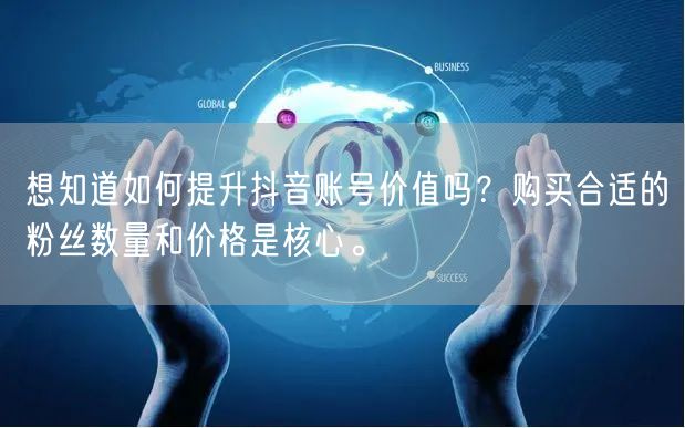 想知道如何提升抖音账号价值吗？购买合适的粉丝数量和价格是核心。