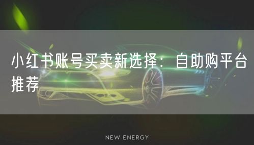 小红书账号买卖新选择：自助购平台推荐