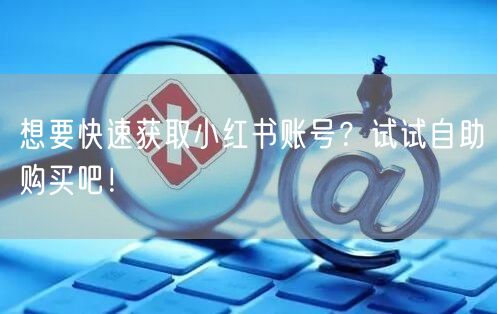想要快速获取小红书账号？试试自助购买吧！