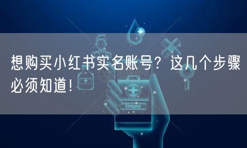 想购买小红书实名账号？这几个步骤必须知道！
