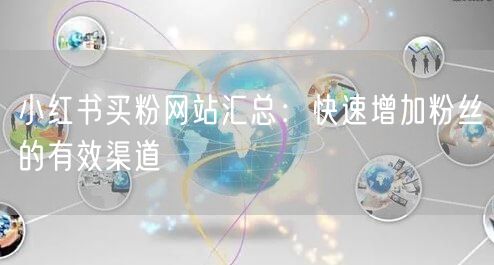 小红书买粉网站汇总：快速增加粉丝的有效渠道