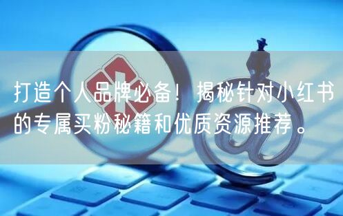 打造个人品牌必备！揭秘针对小红书的专属买粉秘籍和优质资源推荐。